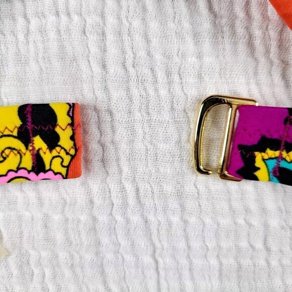 Victorias Secret Bandeau Bikini Top Size L Beaded Sequins Tie Neck Back Hook New - Picture 5 of 10